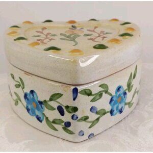 Main Street Home Collection Hand Painted Ceramic Trinket Hart Box...